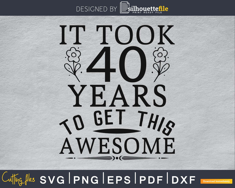 It took 40 years to get this awesome SVG birthday design