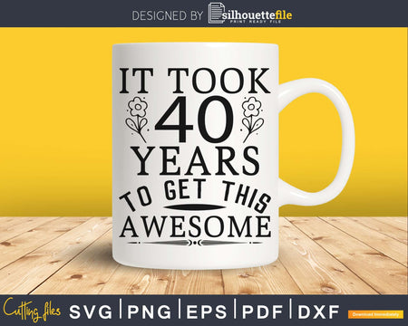 It took 40 years to get this awesome SVG birthday design