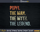 Italian Poppi The Man Myth Legend Svg T-Shirt Design