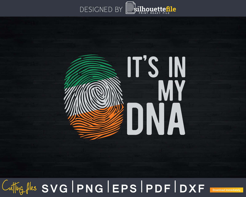 It’s in my DNA Ireland Flag Irish Gift Svg Png Digital Files