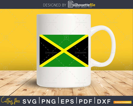 Jamaica flag svg cricut craft cutting printable files