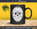 Jason Hockey Mask Flip Up Halloween silhouette svg craft
