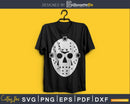 Jason Hockey Mask Flip Up Halloween silhouette svg craft