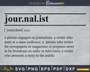 Journalist definition svg printable file