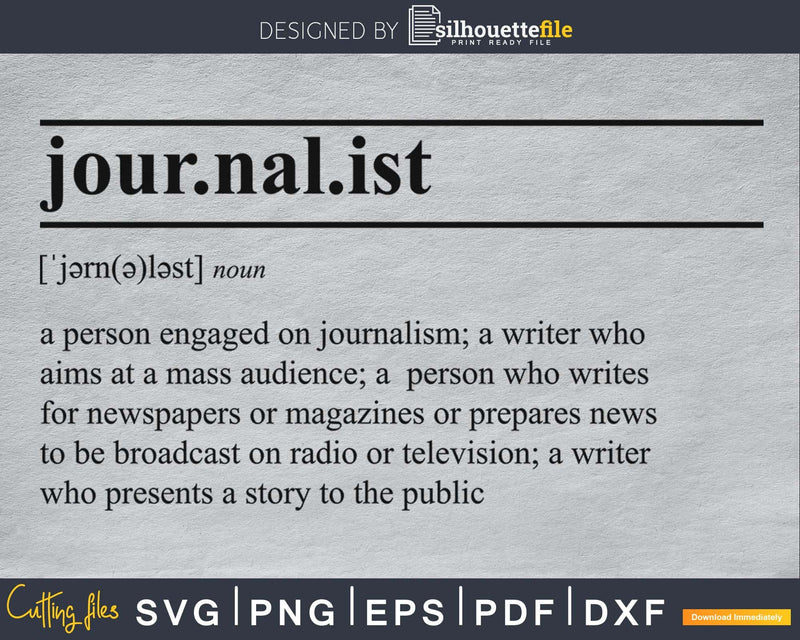 Journalist definition svg printable file
