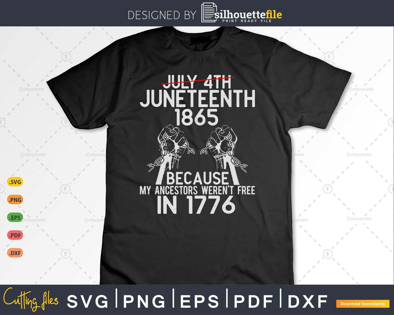 Juneteenth 1865 My Ancestors Weren’t Free In 1776 Png Svg