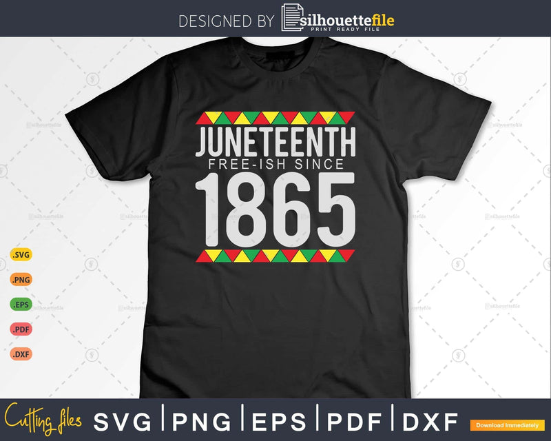 Juneteenth Free-ish Since 1865 Independence Day Png Svg Cut