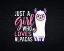 Just A Girl Who Loves Alpacas shirt svg designs