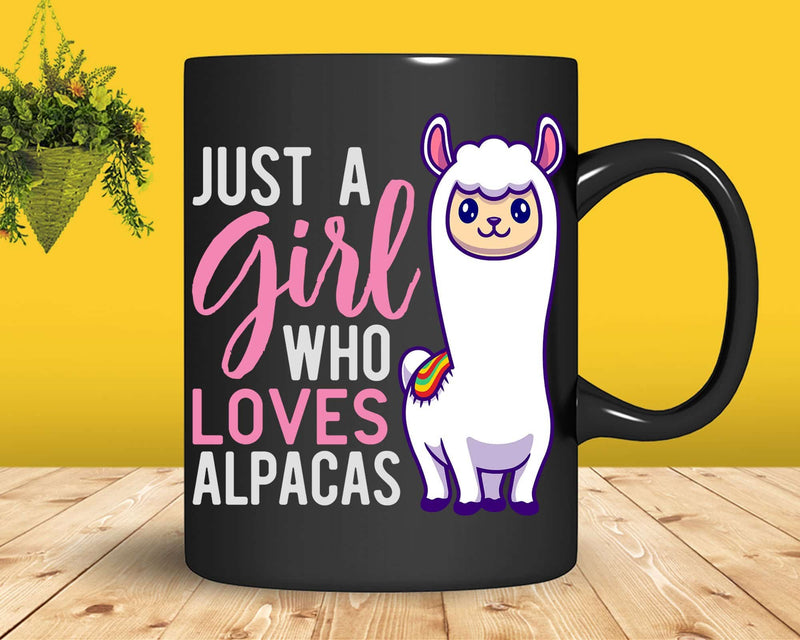 Just A Girl Who Loves Alpacas shirt svg designs