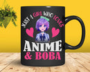 Just a Girl Who Loves Anime and Boba Bubble Png Svg Digital
