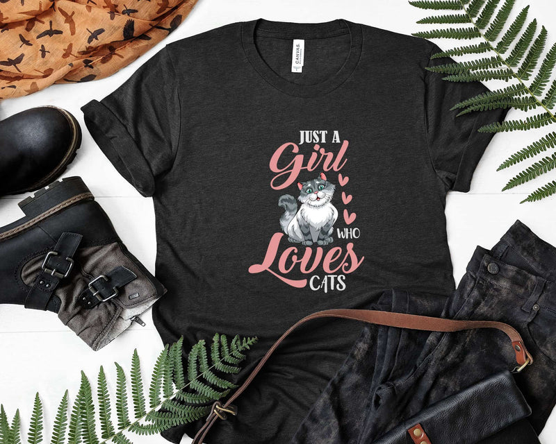 Just A Girl Who Loves Cats Cute Cat Lover Png Svg Digital