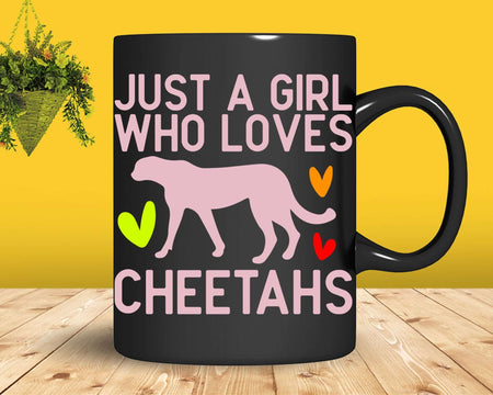 Just A Girl Who Loves Cheetahs shirt svg designs