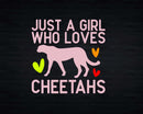 Just A Girl Who Loves Cheetahs shirt svg designs