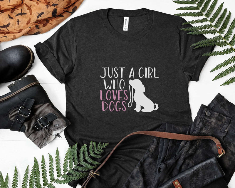 Just a Girl Who Loves Dogs Svg Png Cricut Cut Files
