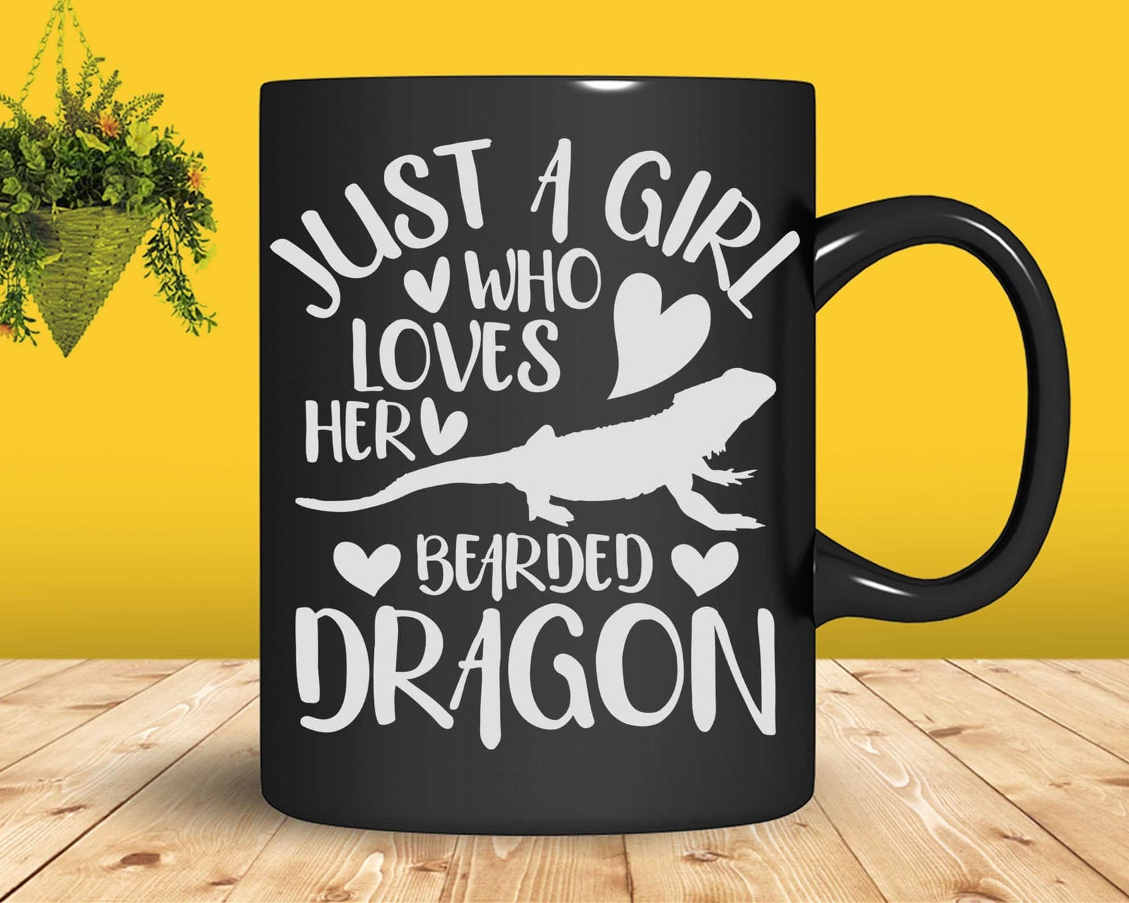 Just A Girl Who Loves Her Bearded Dragon Png Svg T-shirt | SilhouetteFile