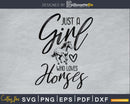 Just a Girl who Loves Horses Svg Printable Cutting Files