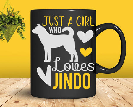 Just A Girl Who Loves Jindo Dog Svg Png Cricut Cut Files