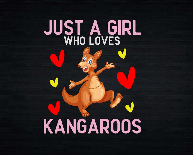 Just A Girl Who Loves Kangaroos Svg Png Cricut Cut Files