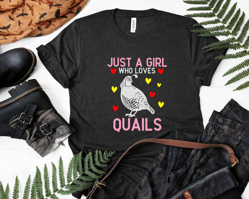 Just A Girl Who Loves Quails Png Svg T-shirt Designs