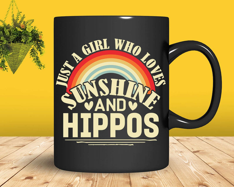 Just A Girl Who Loves Sunshine And Hippos t shirt svg
