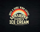 Just A Girl Who Loves Sunshine And Ice Cream t shirt svg