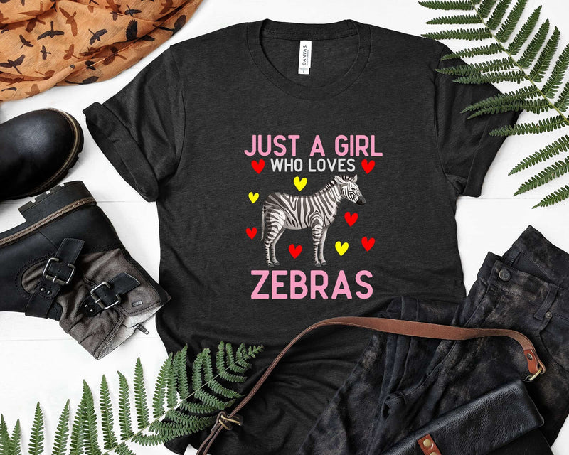 Just A Girl Who Loves Zebras Png Svg T-shirt Designs