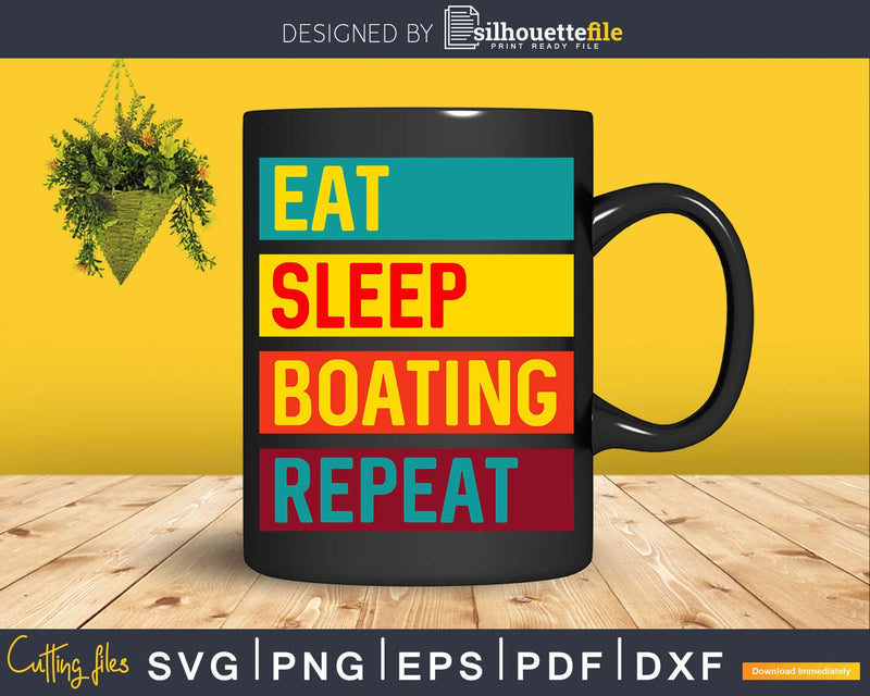 Kayaking Canoeing Eat Sleep Boating Repeat Svg Digital Art