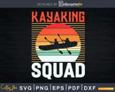 Kayaking Squad Retro Sunset Svg Dxf Cut Files