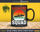Kayaking Squad Retro Sunset Svg Dxf Cut Files