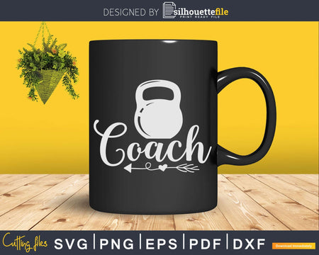 Kettlebell Coach Svg Dxf Cricut Cut Files