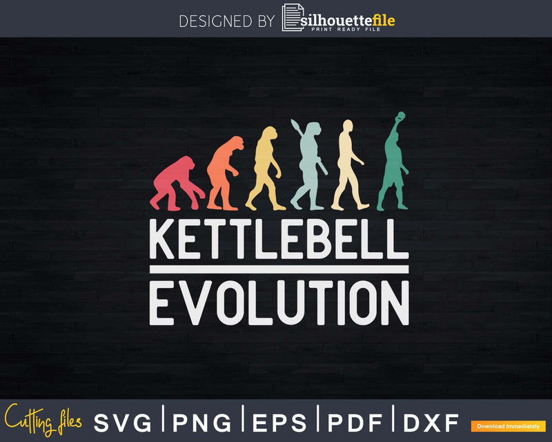 Kettlebell Evolution Fitness Workout Exercise Svg Dxf