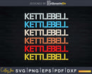 Kettlebell retro workout Svg Dxf Cricut Cut Files