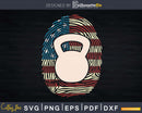 Kettlebell US American Flag Workout DNA Svg Dxf Cut Files