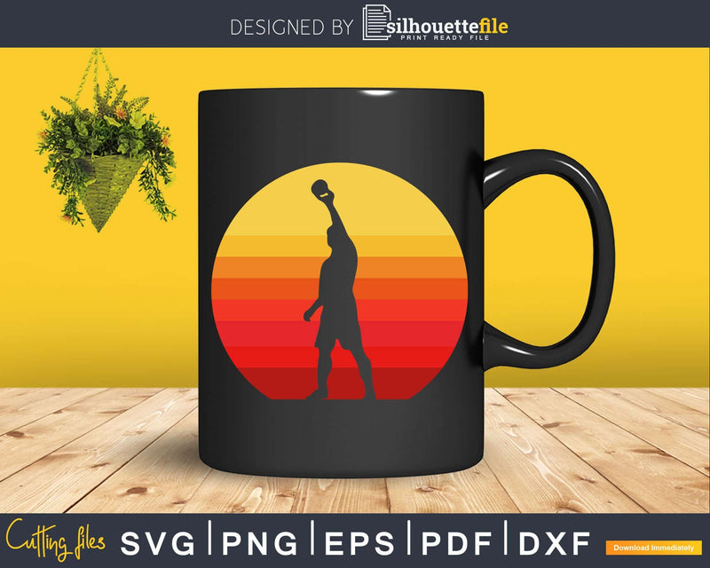 Kettlebell Workout Vintage Retro Distressed Design Svg Dxf