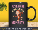 Kids Just A Girl Who Loves Monkeys Svg Png Digital Cut Files
