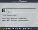 Kilig definition svg printable file