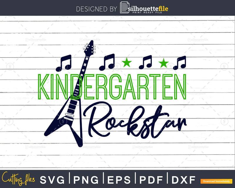 Kindergarten Rockstar Svg Designs Cricut Cut files