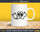 Labor and Delivery Nurse Stethoscope Heart svg cut cricut