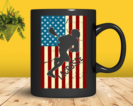 Lacrosse American Flag Player July 4th Svg Png Cricut Files