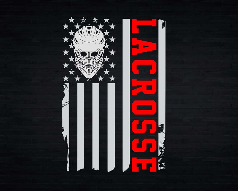 Lacrosse American Flag Svg Png Digital Cut Files