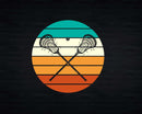 Lacrosse Vintage Retro Stick Sun Svg Png Digital Cut Files