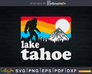 Lake Tahoe Retro Bigfoot Mountains Vintage svg designs cut