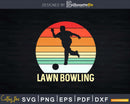 Lawn Bowling Vintage Retro Sunset Svg Cricut Cut Files