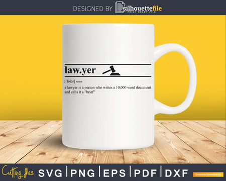 Lawyer definition svg printable file