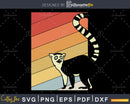 Lemur Retro vintage Style cricut cut svg png silhouette