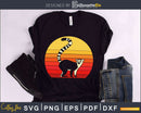Lemur Retro vintage Style cut svg png design cutting files
