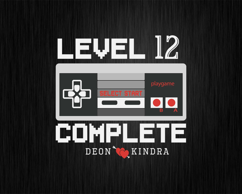 Level 12 Complete 12th Wedding Anniversary Gift Shirt