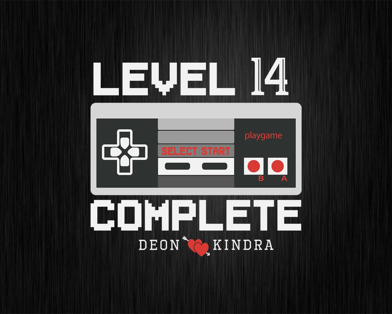 Level 14 Complete 14th Wedding Anniversary Gift Shirt