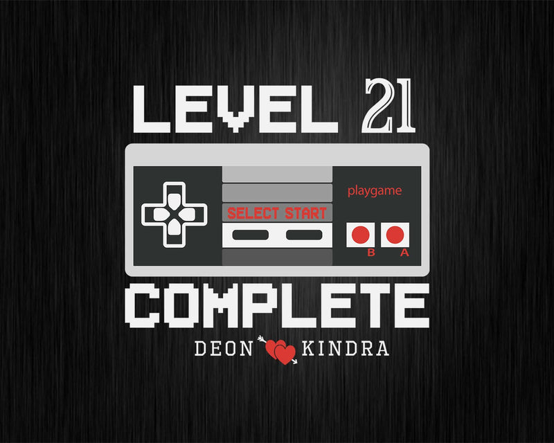 Level 21 Complete 21st Wedding Anniversary Gift Shirt