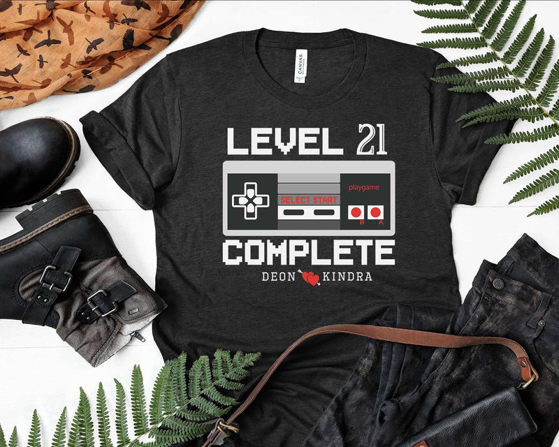 Level 21 Complete 21st Wedding Anniversary Gift Shirt
